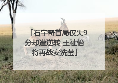 石宇奇首局仅失9分却遭逆转 王祉怡将再战安洗莹